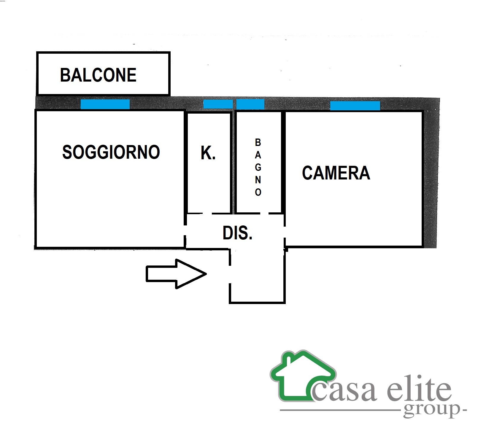 SPAZIOSO BILOCALE (locazione in corso con scadenza 6/2028)
