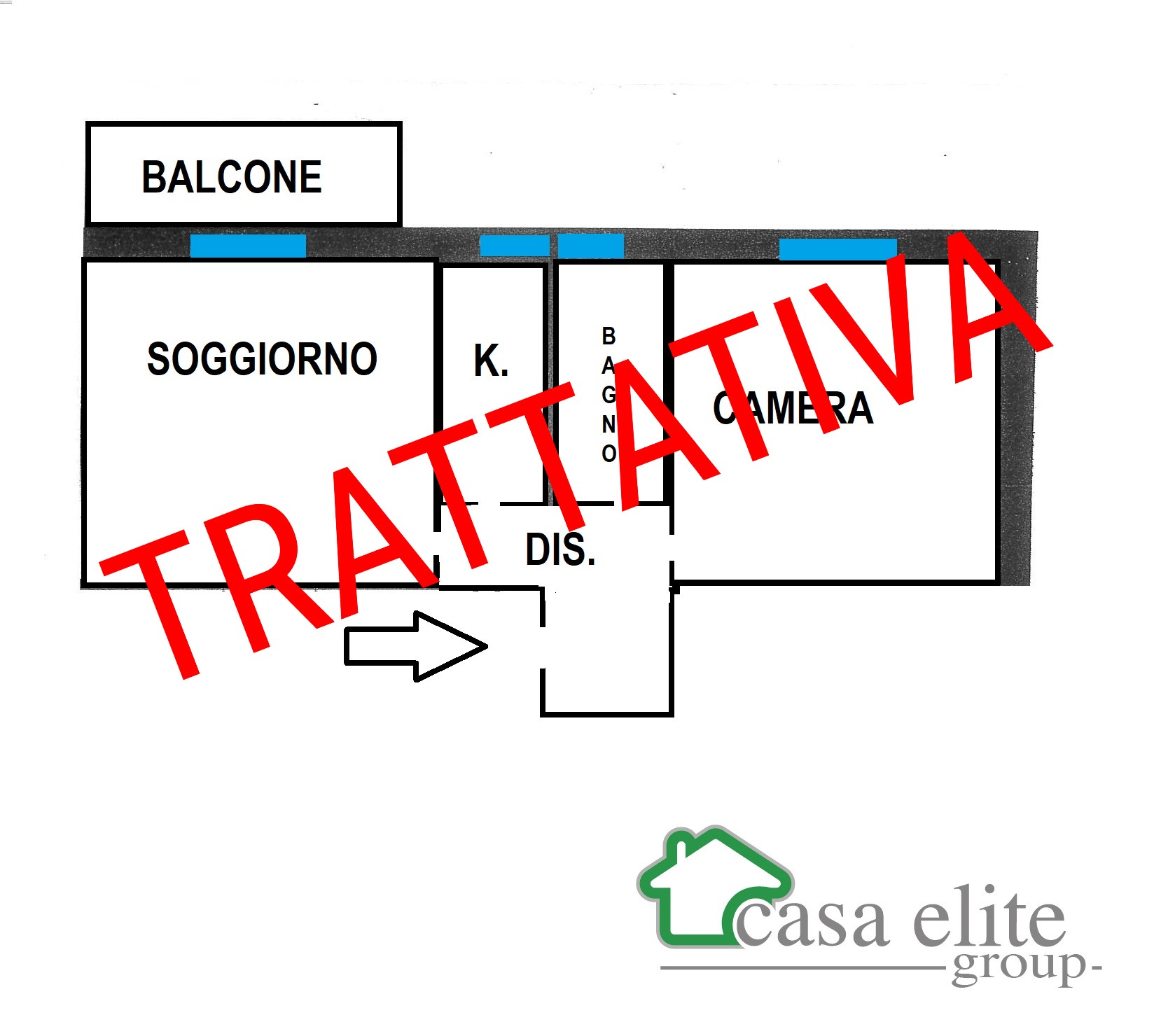 SPAZIOSO BILOCALE (locazione in corso con scadenza 6/2028)